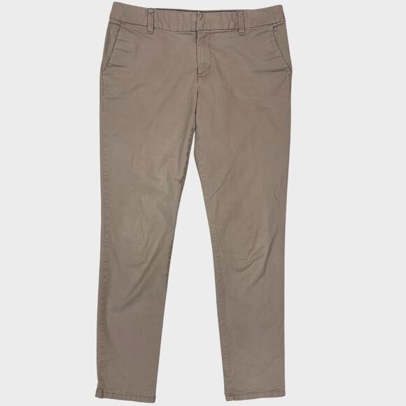 Tommy Hilfiger Hampton Stretch Chino Womens Size 6 Khaki Beige Ankle Pants - Picture 1 of 8